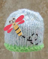 Innocent Smoothies Big Knit Hat Patterns Dragonfly Button   