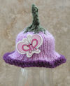 Innocent Smoothies Big Knit Hat Patterns Flower and Butterfly button