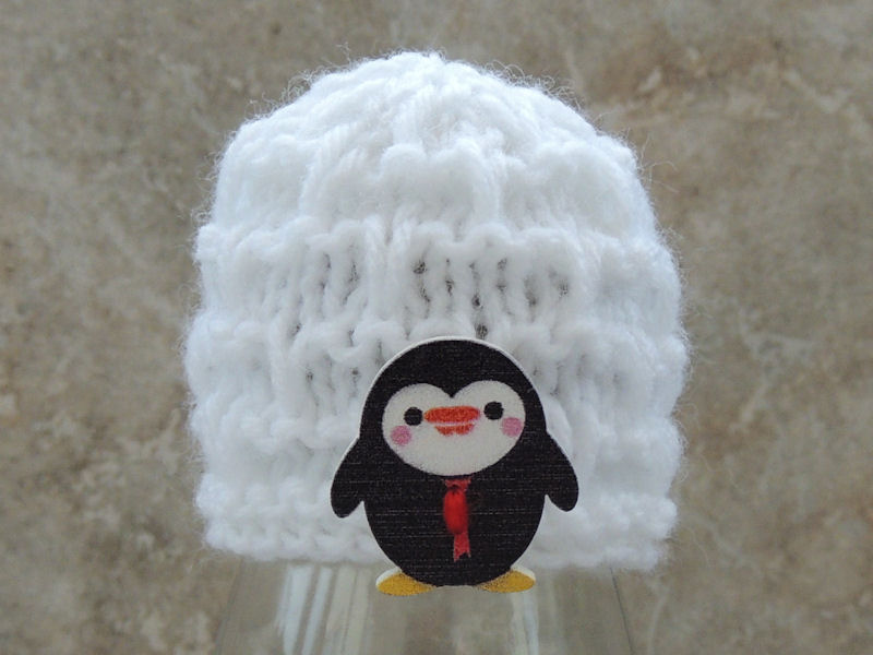 Penguin button Innocent Smoothie hat pattern link
